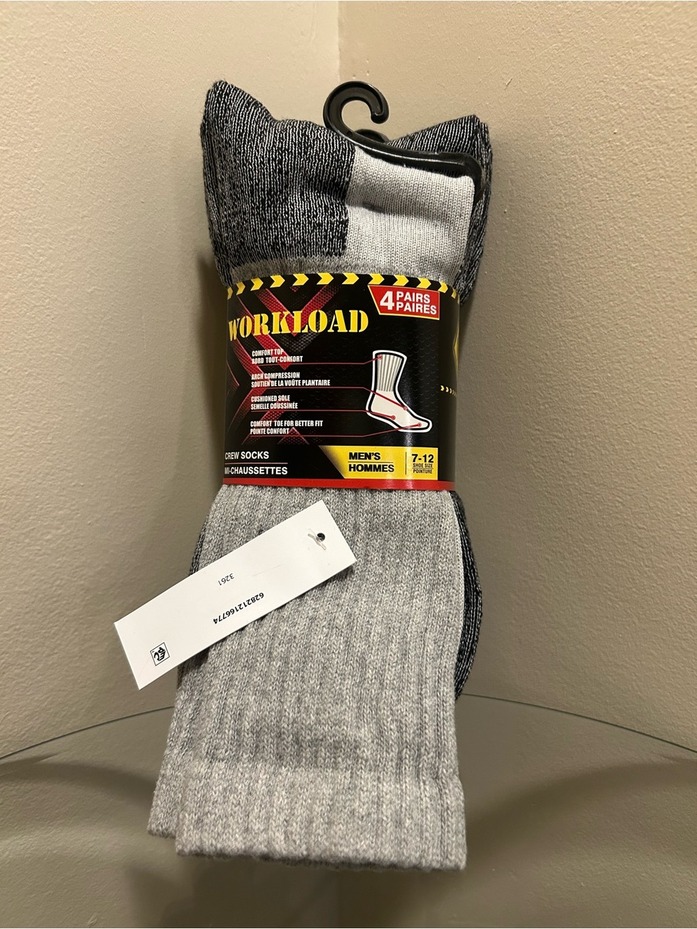 * 30 for 30$ Bundle * Men’s Athletic Crew Socks – Grey (4-Pack)